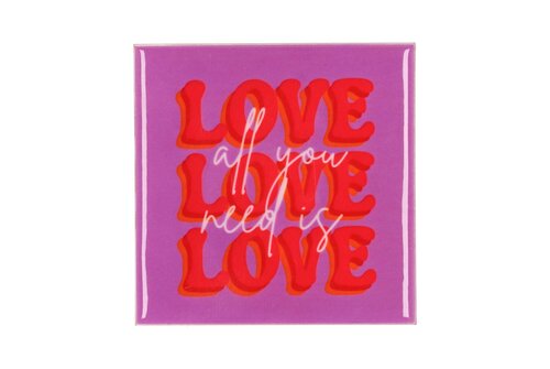 TILE LOVE PURPLE 10X10X1CM