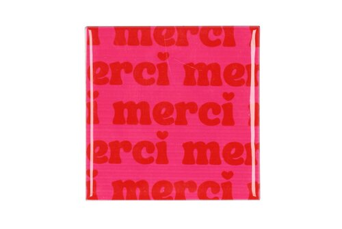 TILE MERCI PINK/RED 10X10X1CM