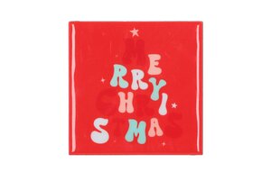 Tile Merry Christmas L 10 x B 10 cm