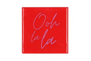 TILE OOH LA LA RED 10X10X1CM