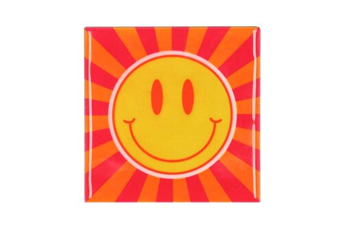 TILE SMILEY ORANGE/PINK 10X10X1CM