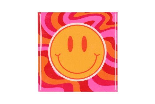 TILE SMILEY ORANGE/PINK/RED 10X10X1CM