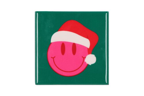 Tile Smiley Xmas L 10 x B 10 cm