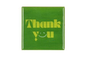 TILE THANK YOU GREEN 10X10X1CM