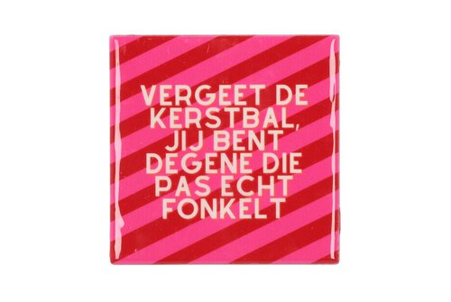 Tile Vergeet de Kerstbal L 10 x B 10 cm