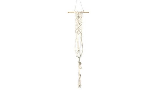 Touwhanger glas Alba wit D26x9 H90