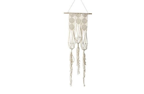 Touwhanger glas Alba wit D40x9 H90