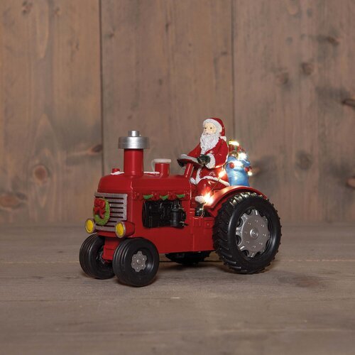 Tractor  18.5x14.5cm rood