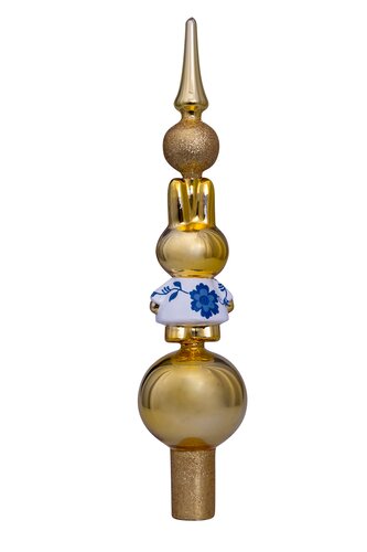 Tree topper glass Miffy w/Delft blue dress H26cm w/box - afbeelding 3