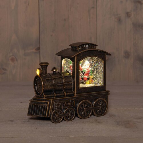 Trein kerstman led 18x8x16cm