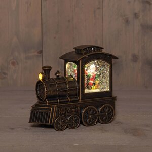 Trein kerstman led 18x8x16cm