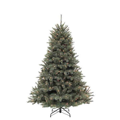 Triumph Tree Forest Frosted kunstkerstboom LED blauw - H 215x D 140 cm - afbeelding 1