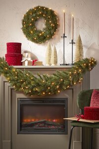Triumph Tree Kunstkerstkrans Forest Frosted groen - incl. 96 lampjes - Ø 90 cm - afbeelding 4