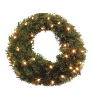 Triumph Tree Kunstkerstkrans Forest Frosted groen - incl. 96 lampjes - Ø 90 cm - afbeelding 1