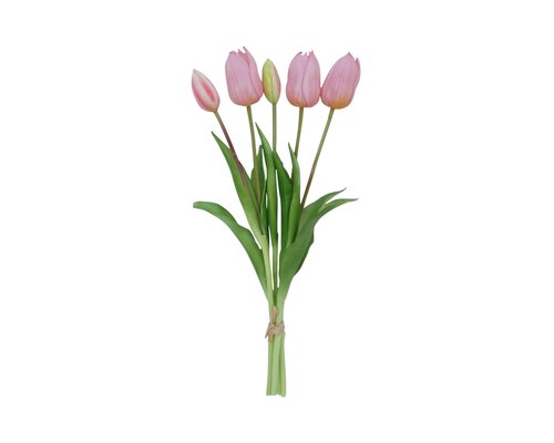 Tulp bundel (5) lichtroze 40 cm