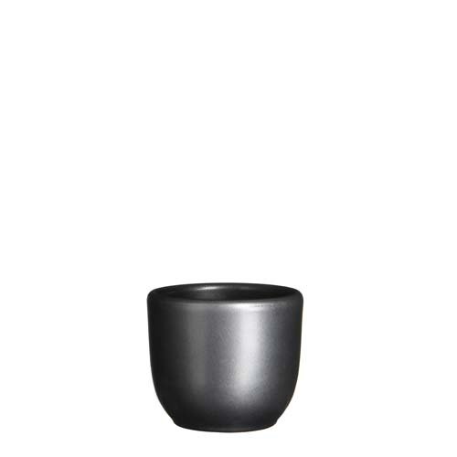 Tusca pot rond antraciet - h6,5xd7,5cm
