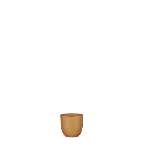 Tusca pot rond bruin mat - h6,5xd7,5cm