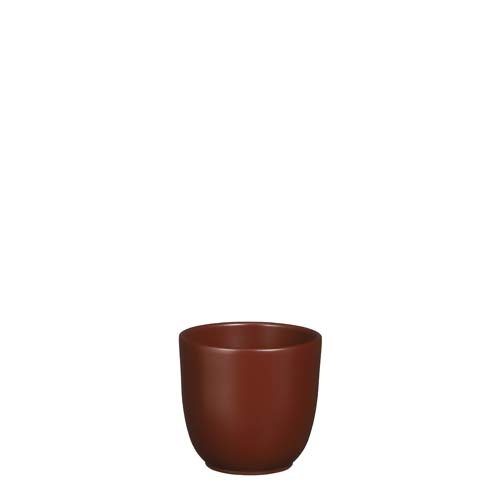 Tusca pot rond d.bruin mat - h11xd12cm
