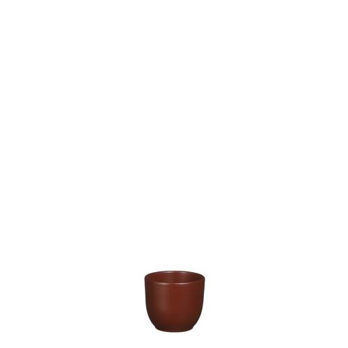 Tusca pot rond d.bruin mat - h6,5xd7,5cm