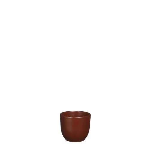 Tusca pot rond d.bruin mat - h7,5xd8,5cm