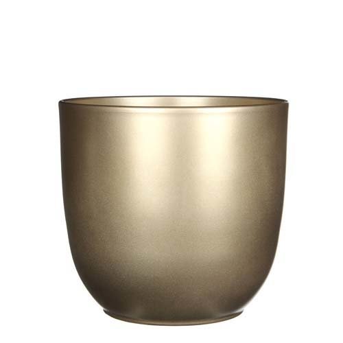 Tusca pot rond goud - h20xd22,5cm