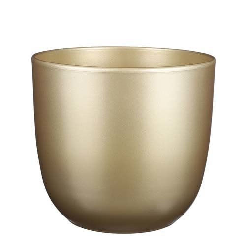 Tusca pot rond goud - h25xd28cm