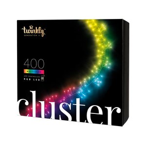 Twinkly cluster 400L RGB - 6m - 2,5m lead zwart/groen - afbeelding 1