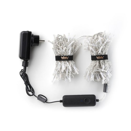 Twinkly icicle 190L RGB - 5mx0,6m- 5,5m lead transparant - afbeelding 2