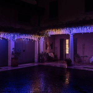 Twinkly icicle 190L RGB/warm white - 5mx0,6m- 5,5m lead trans - afbeelding 4