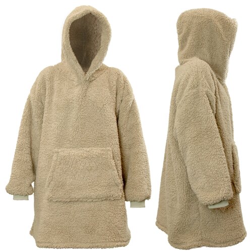 Unique Living Hoodie Teddy Chateau grey