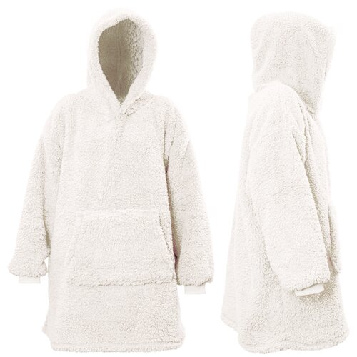 Unique Living Hoodie Teddy Dove white