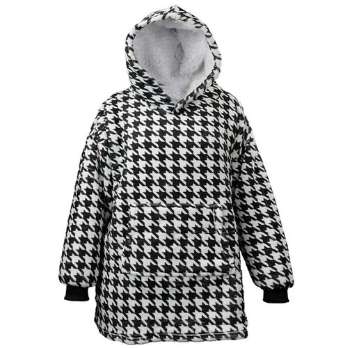 Unique Living oversized hoodie - Pied-de-poule