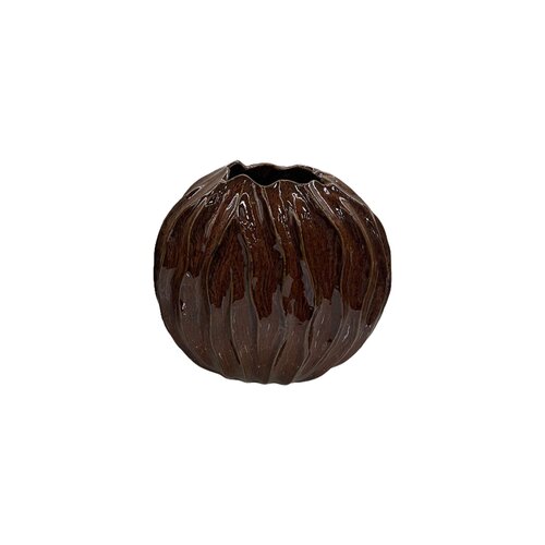 Vaas 35 x 17 x 35 cm chestnut - afbeelding 2