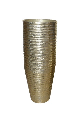 Vaas alu D 43 x H 105 cm brush gold