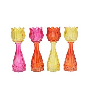 Vaas Bicolore Dutch oranje tulip - H 22 x D 7 cm