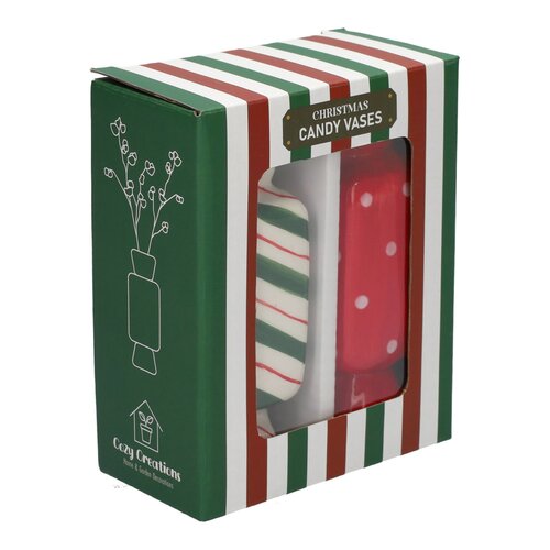Vaas Candy in giftbox groen - H 11.5 x D 4.5 cm