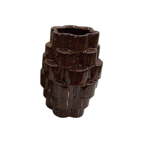 Vaas - D 20 x H 30 cm chestnut