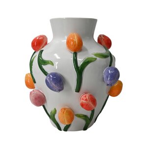 Vaas D 25 x H 26 cm tulips