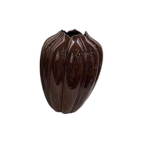 Vaas - D 26 x H 37 cm chestnut