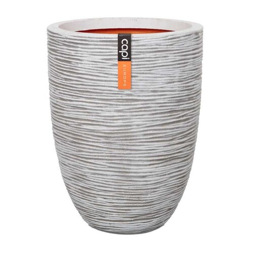 Vaas elegant laag Rib NL 46x58 ivoor