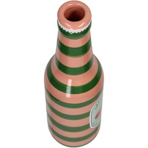 Vaas fles Sinaasappel Aardewerk Multi 6,5 x 6,5 x 24 cm - afbeelding 2