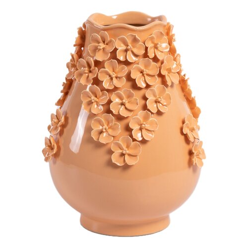 Vaas flowers D 23 x H 28 cm peach