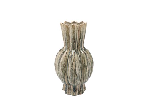 Vaas Garlic Green Active Glaze High 17 x 30 cm - afbeelding 1