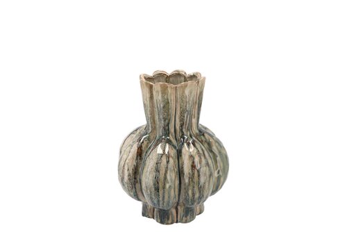 Vaas Garlic Green Active Glaze Low 16 x 19 cm - afbeelding 1