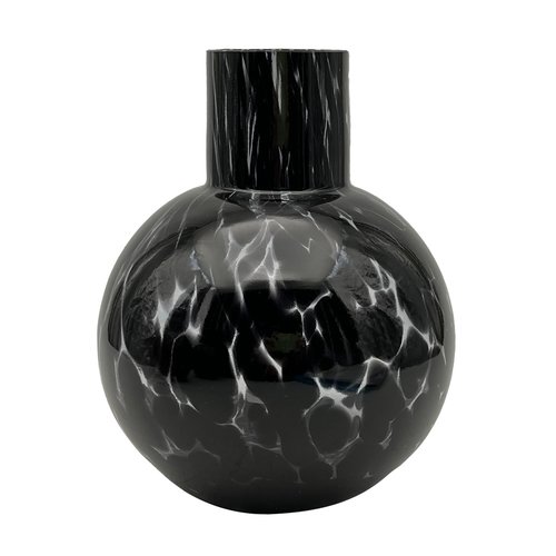 Vaas Glas Black Cheetah - Ø 14 x H 18 cm