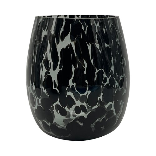 Vaas Glas Black Cheetah - Ø 15 x H 16,5 cm