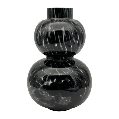 Vaas Glas Black Cheetah - Ø 18,5 x H 28 cm