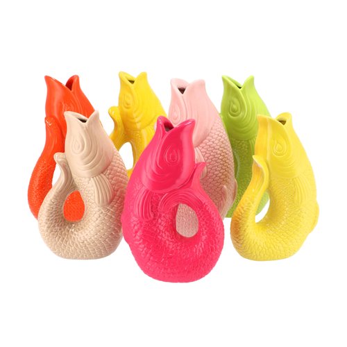 Vaas Happy Fish Double fuchsia 20x10x31cm - afbeelding 3