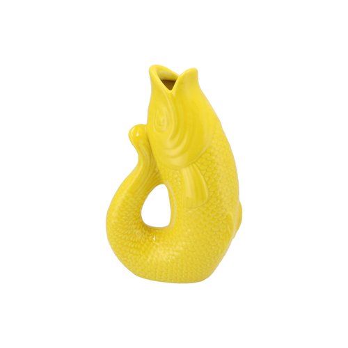 Vaas Happy Fish Double geel 20x10x31cm - afbeelding 1