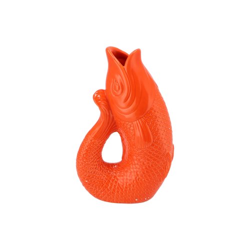 Vaas Happy Fish Double oranje 20x10x31cm - afbeelding 1